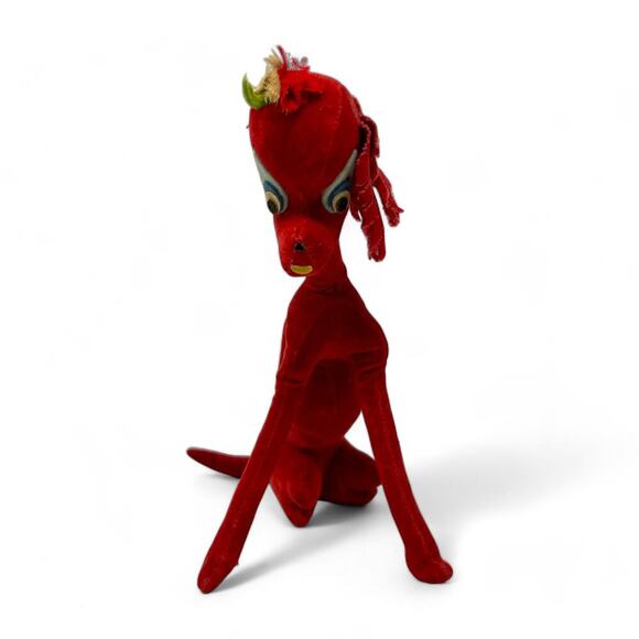 Vintage Dakin Dream Pets Red Poodle Dog Puppy Stuffed Velvet 9" Japan Collector - Picture 2 of 13